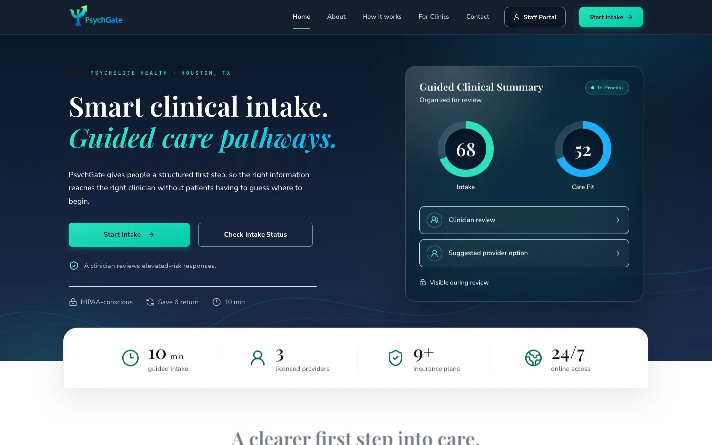 PsychGate home page