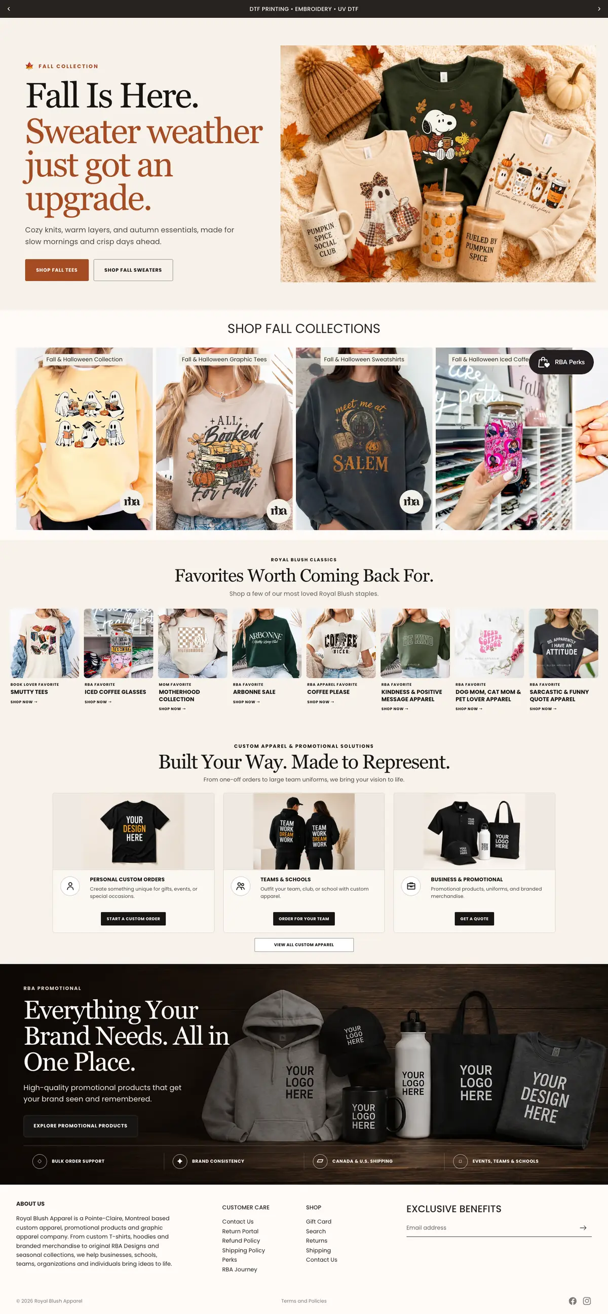 Royal Blush Apparel website